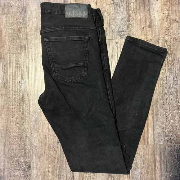PacSun Black Stacked Skinny Denim Jeans Distressed | 32x32 - Picture 1 of 5
